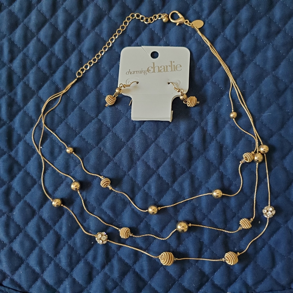 Charming Charlie necklace and earrings set